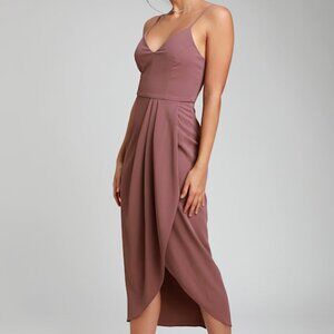 Lulus Reinette Mauve Purple Midi Dress - Size 1X